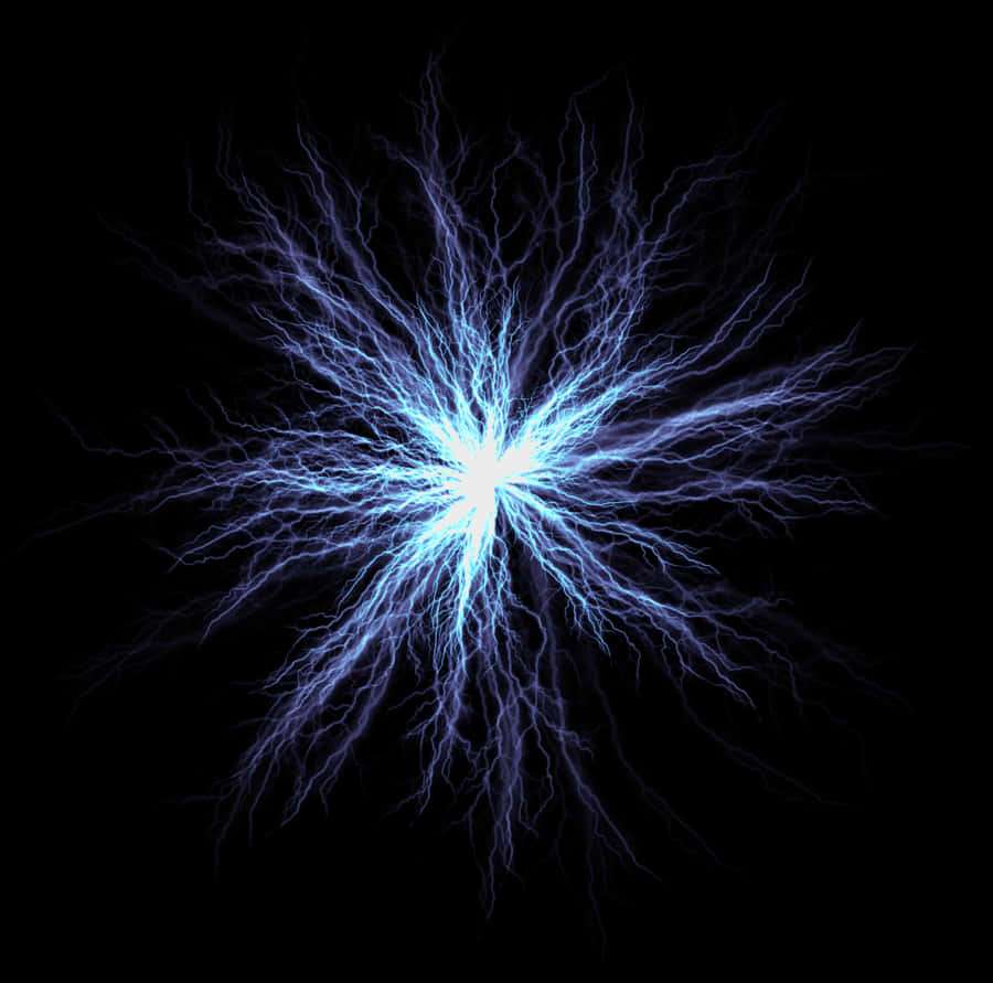 Electric Plasma Energy Explosion PNG Image