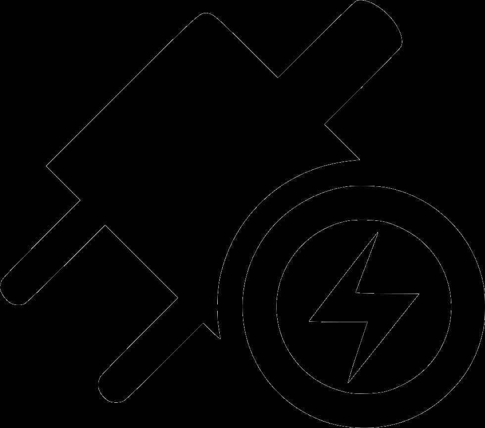 Electric Plugand Lightning Symbol PNG Image