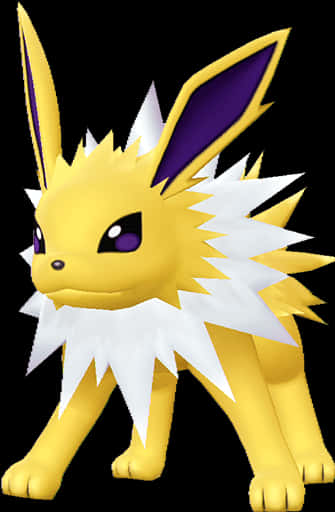 Electric Pokemon Jolteon Illustration PNG Image