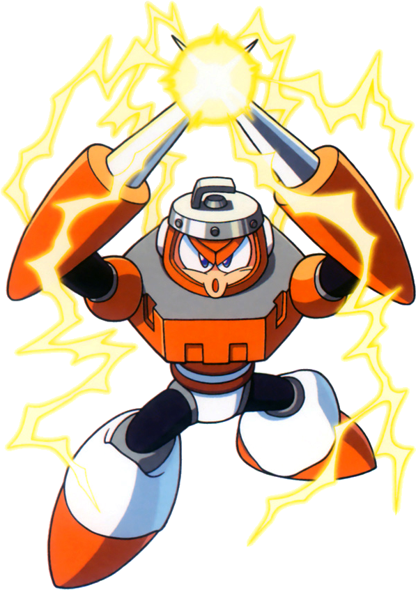 Electric Robot Character PNG Image