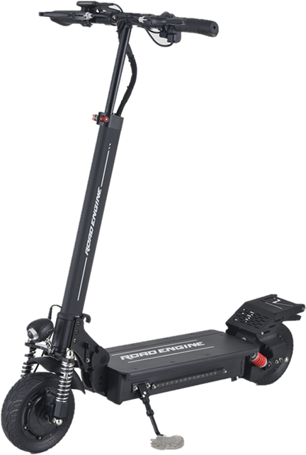 Electric Scooter Black Model PNG Image