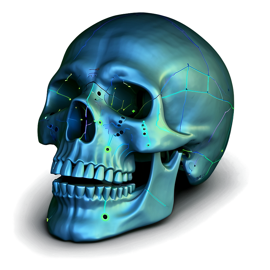 Electric Skull Visualization Png C PNG Image