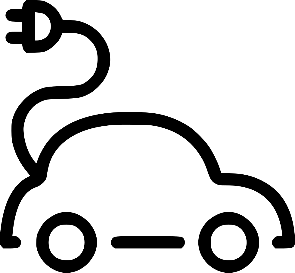 Electric Vehicle Outline Icon PNG Image