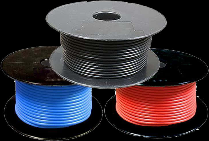 Electrical Wire Spools Color Coded PNG Image