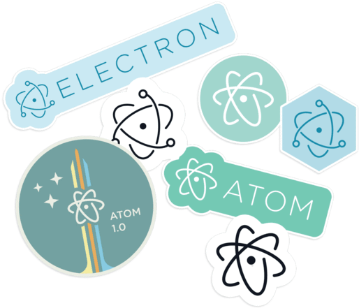 Electron Atom Stickers PNG Image