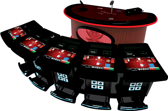 Electronic Blackjack Table Setup PNG Image