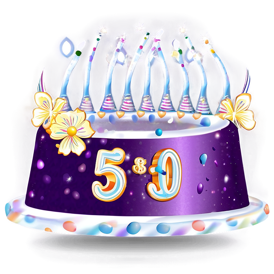 Elegant 50th Birthday Party Png Yie PNG Image