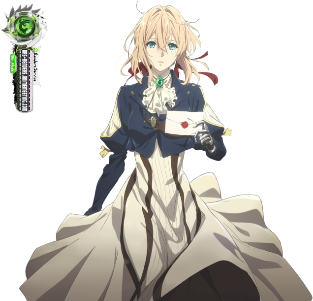 Elegant Anime Characterwith Brooch PNG Image