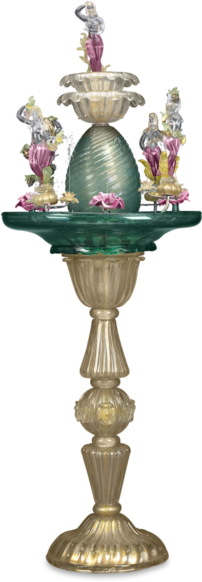 Elegant Baroque Style Fountain PNG Image