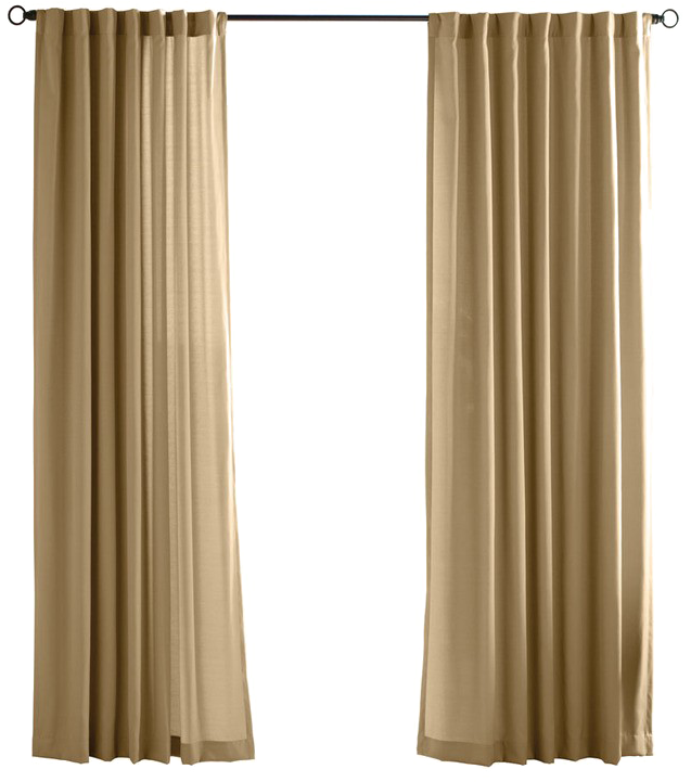 Elegant Beige Curtains PNG Image