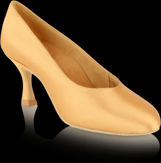 Elegant Beige High Heel Shoe PNG Image