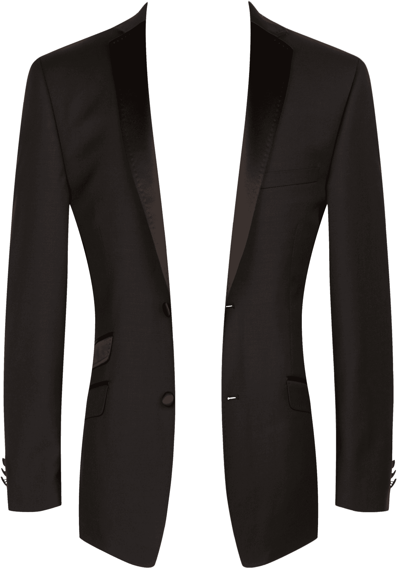 Elegant Black Blazer Design PNG Image