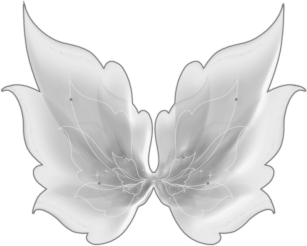 Elegant Black Fairy Wings PNG Image