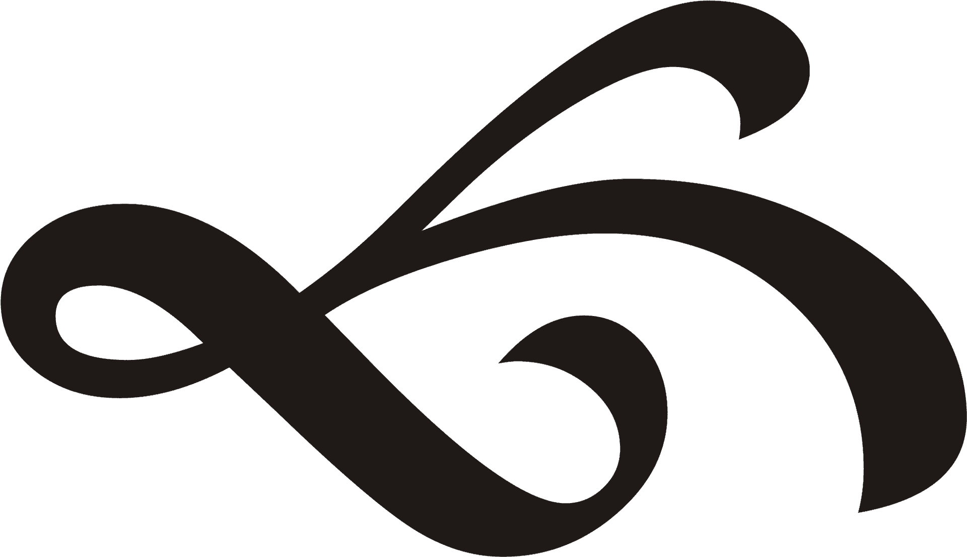 Elegant Black Flourish Graphic PNG Image