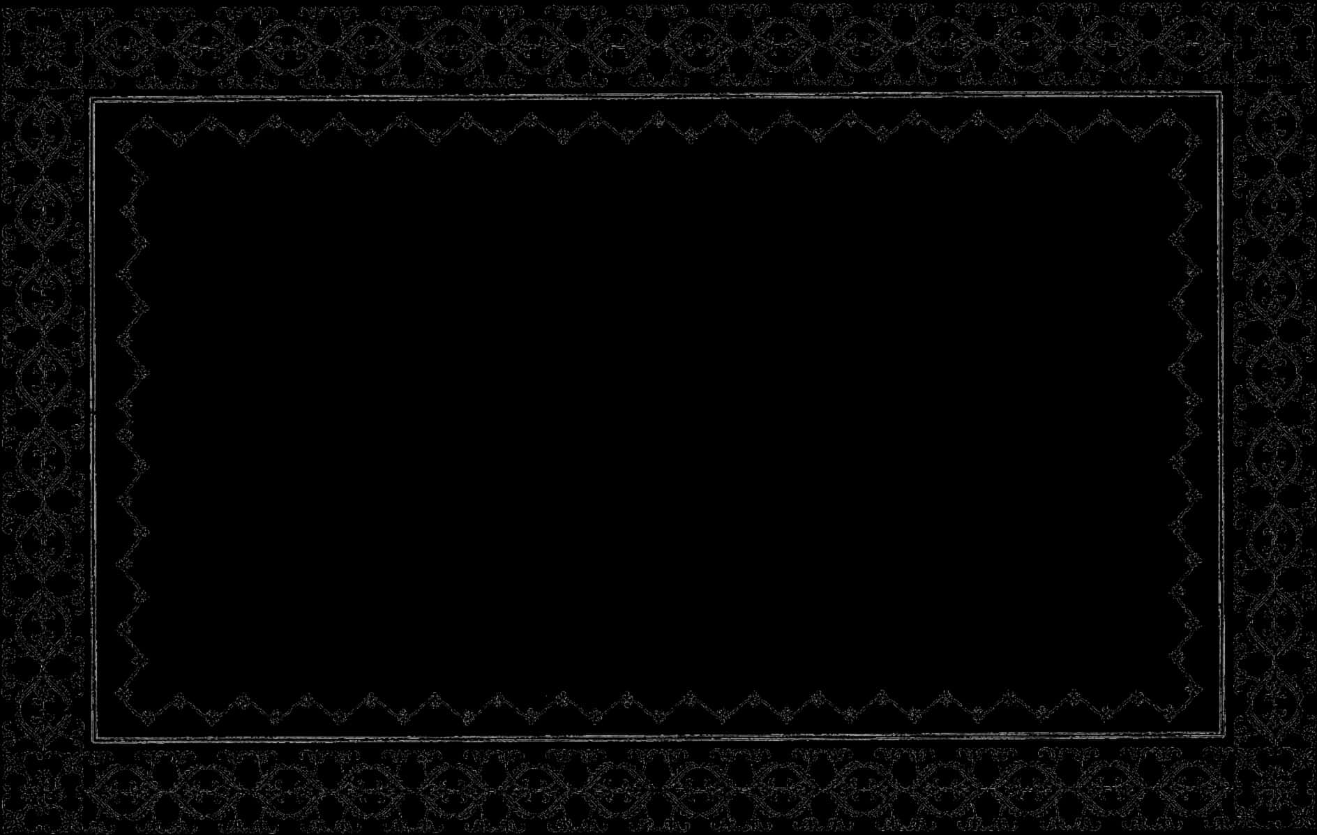 Elegant Black Frame Design PNG Image