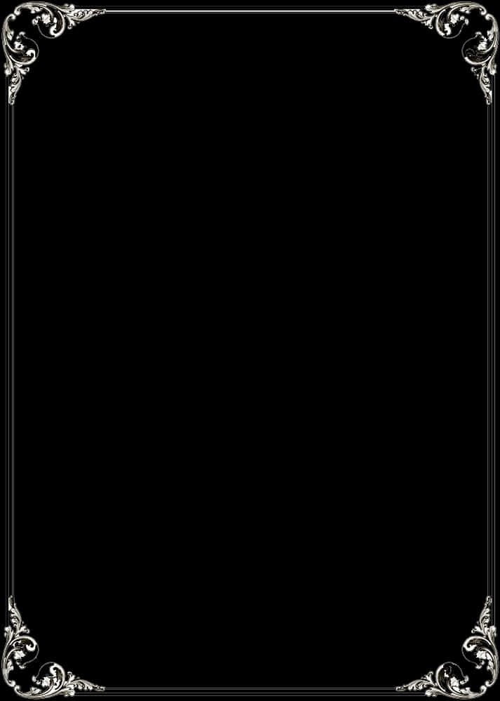 Elegant Black Frame PNG Image