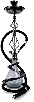 Elegant Black Hookah PNG Image