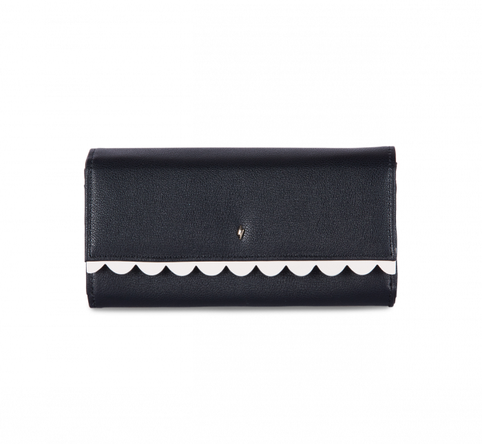 Elegant Black Leather Wallet PNG Image