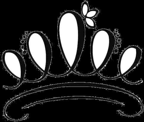 Elegant Black Princess Crown Graphic PNG Image