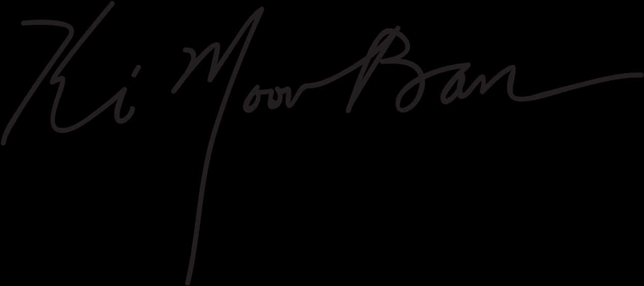 Elegant Black Signature PNG Image