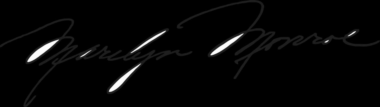 Elegant Black Signature PNG Image