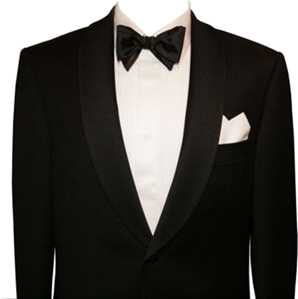 Elegant Black Tuxedo Blazer PNG Image