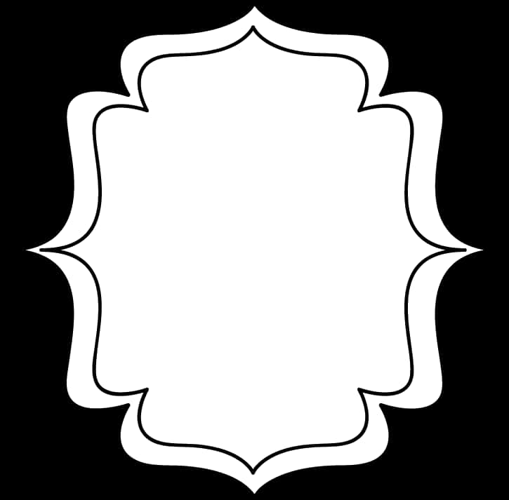 Elegant Black White Frame PNG Image