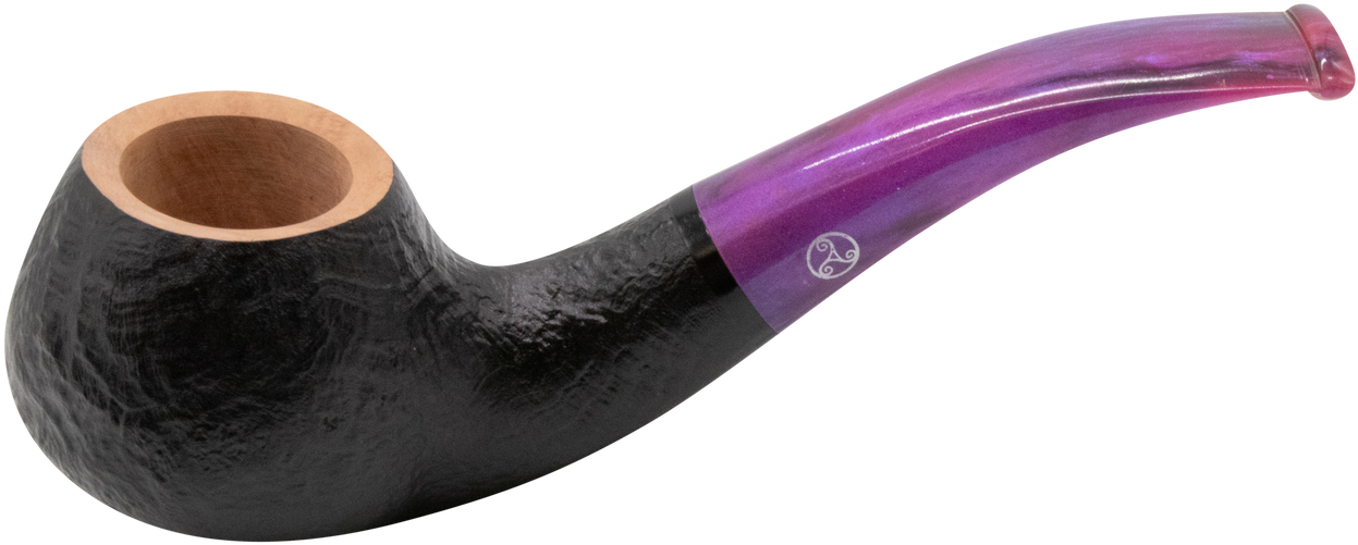 Elegant Blackand Purple Smoking Pipe PNG Image