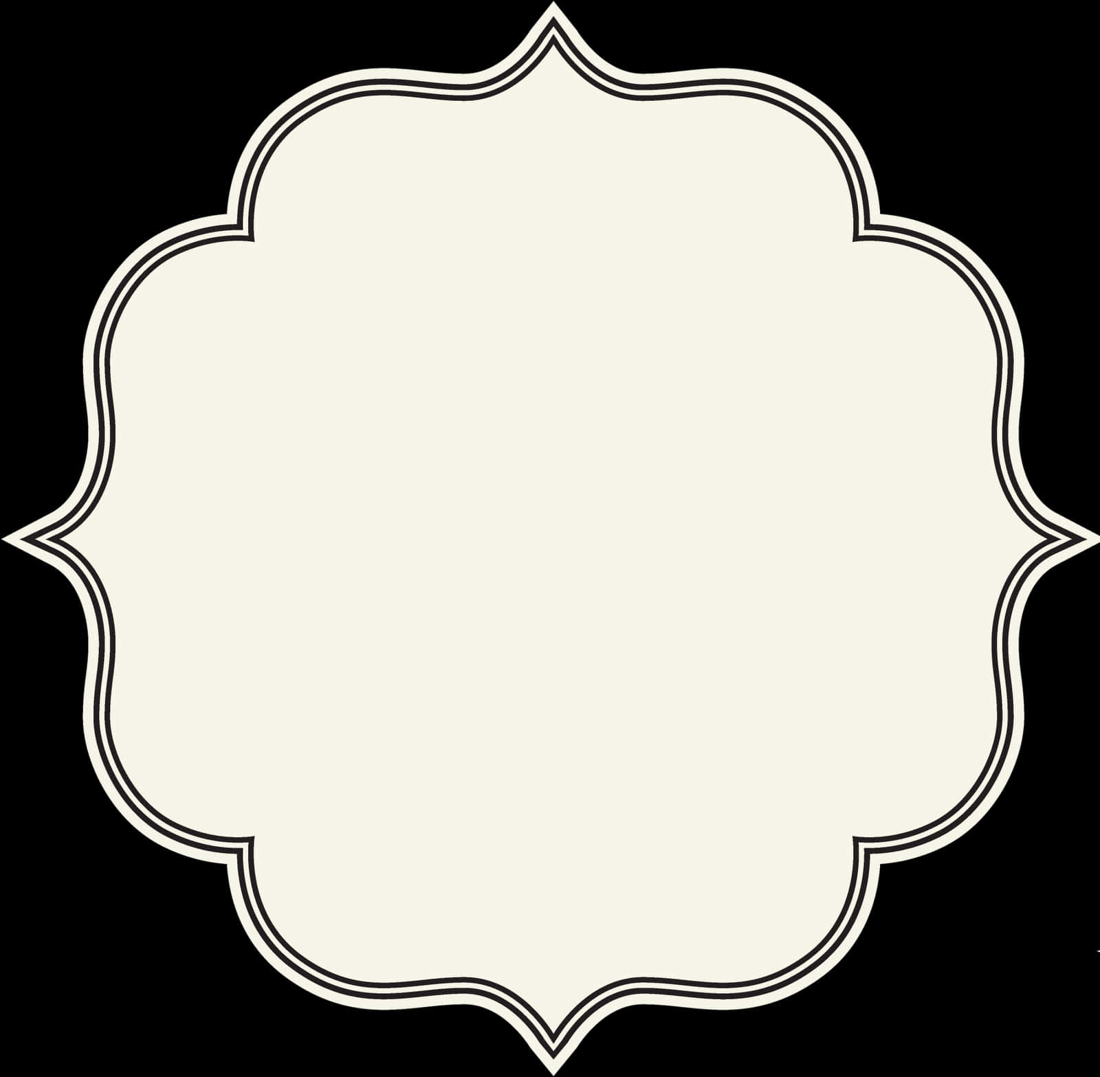 Elegant Blackand White Frame Design PNG Image