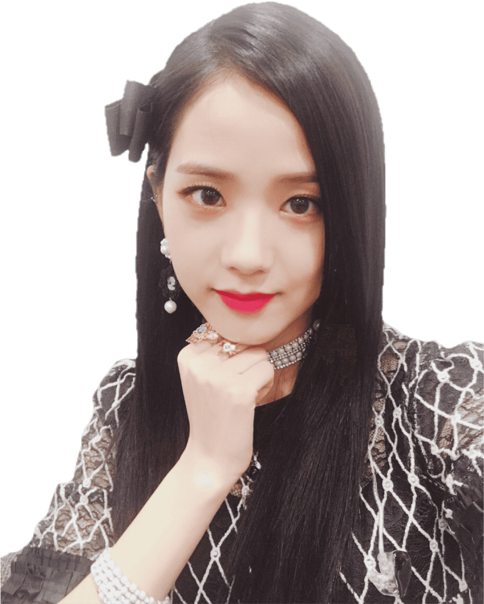 Elegant Blackpink Member Portrait PNG Image