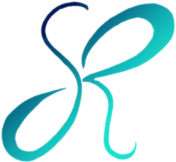 Elegant Blue Calligraphy Letter K PNG Image