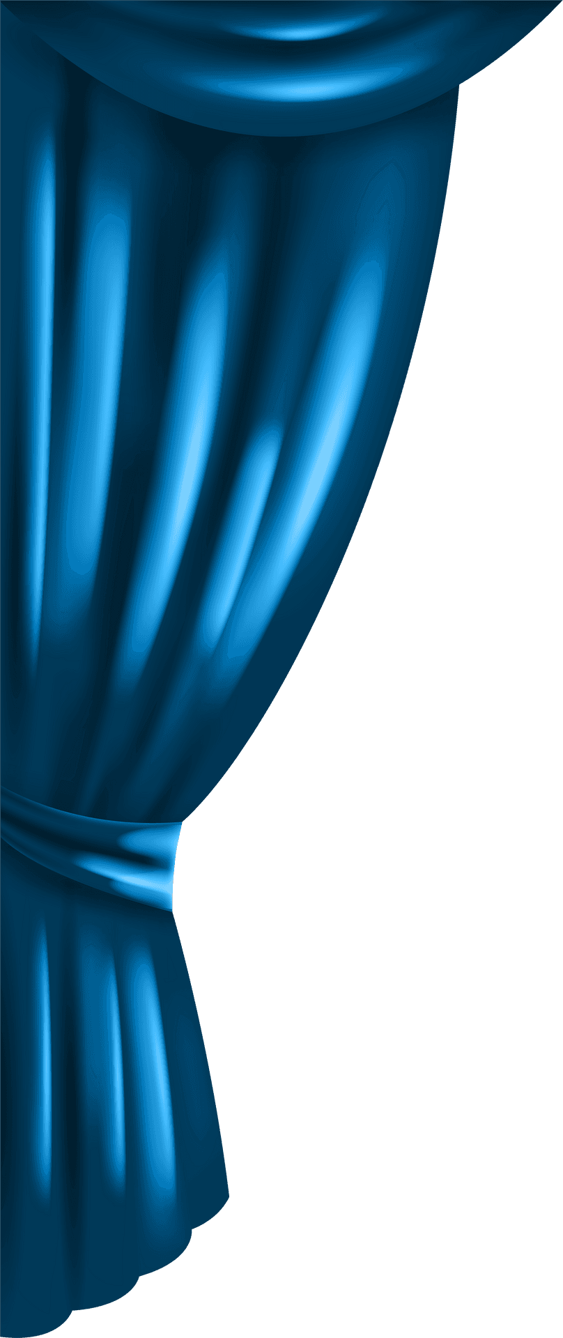 Elegant Blue Curtain Detail PNG Image