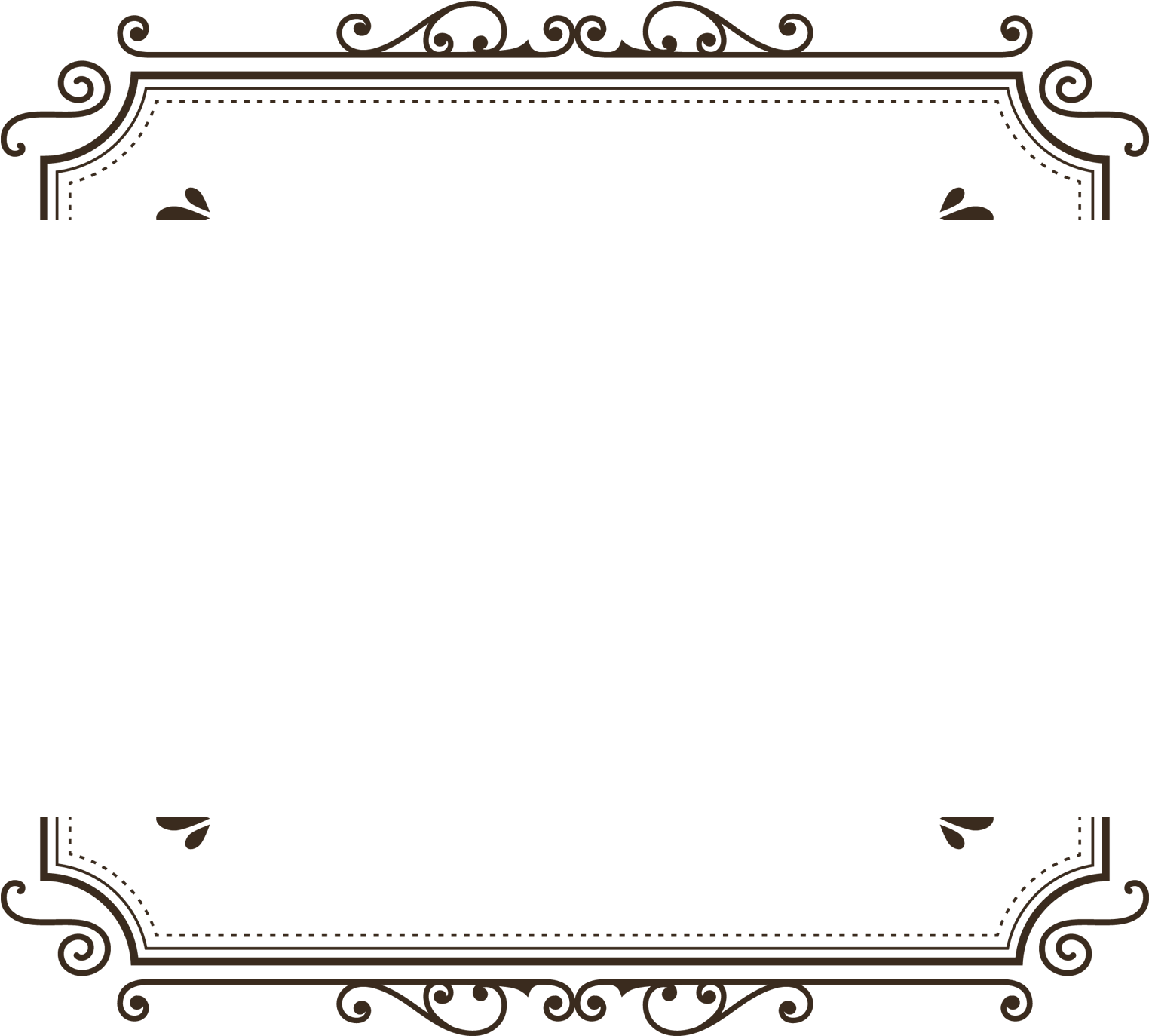 Elegant Blue Frame Design PNG Image