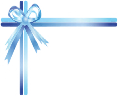 Elegant Blue Gift Ribbon PNG Image