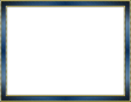 Elegant Blue Gold Frame PNG Image