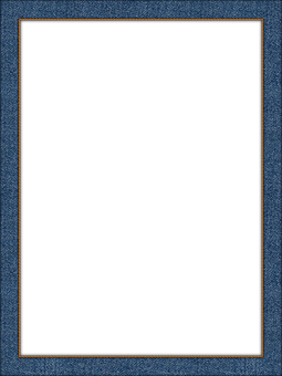 Elegant Blue Gold Frame PNG Image