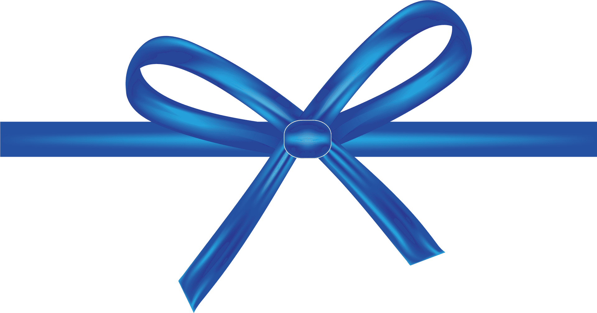 Elegant Blue Ribbon Graphic PNG Image