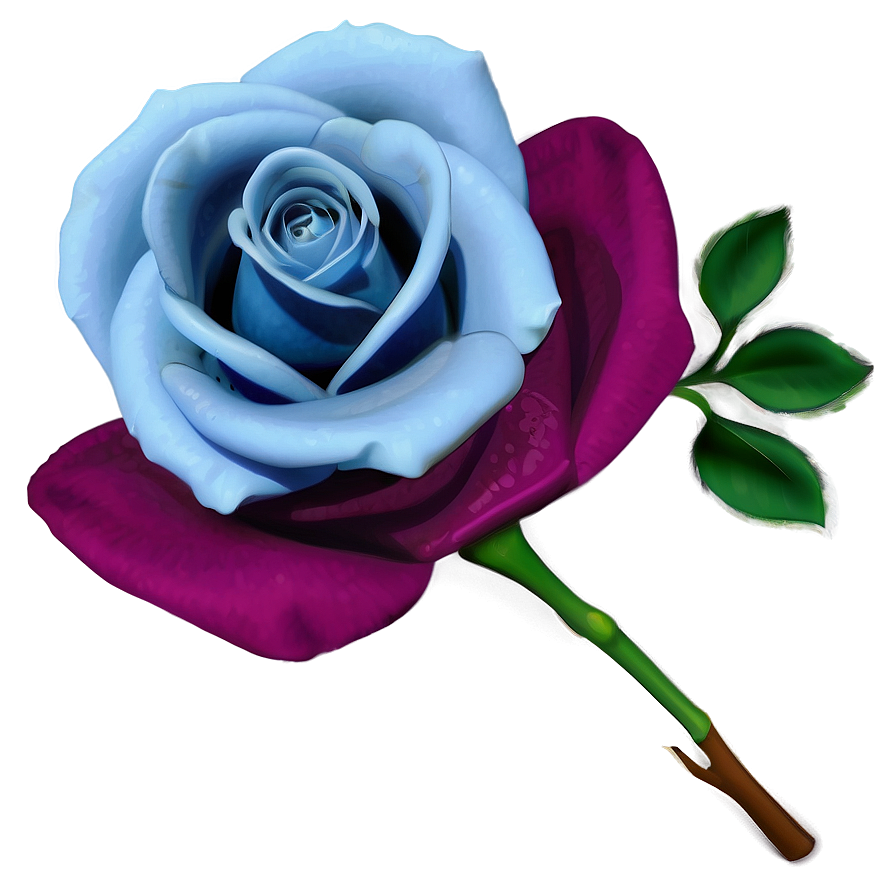 Elegant Blue Rose Png Yrj55 PNG Image