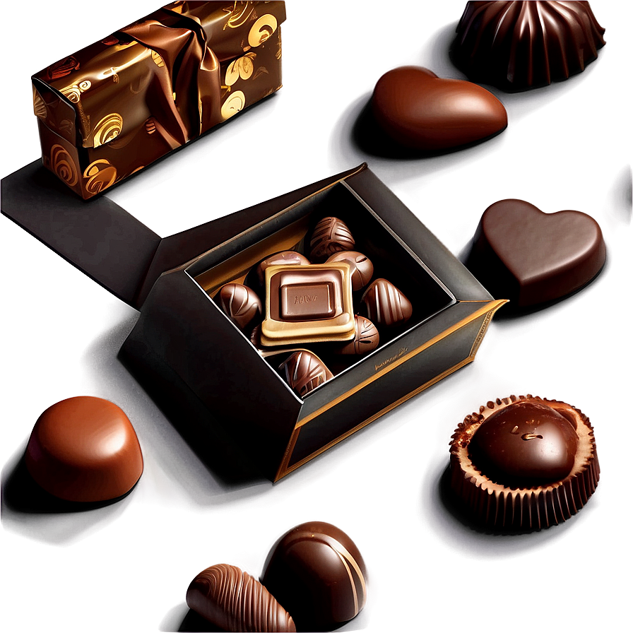 Elegant Box Of Chocolates Png Nae67 PNG Image