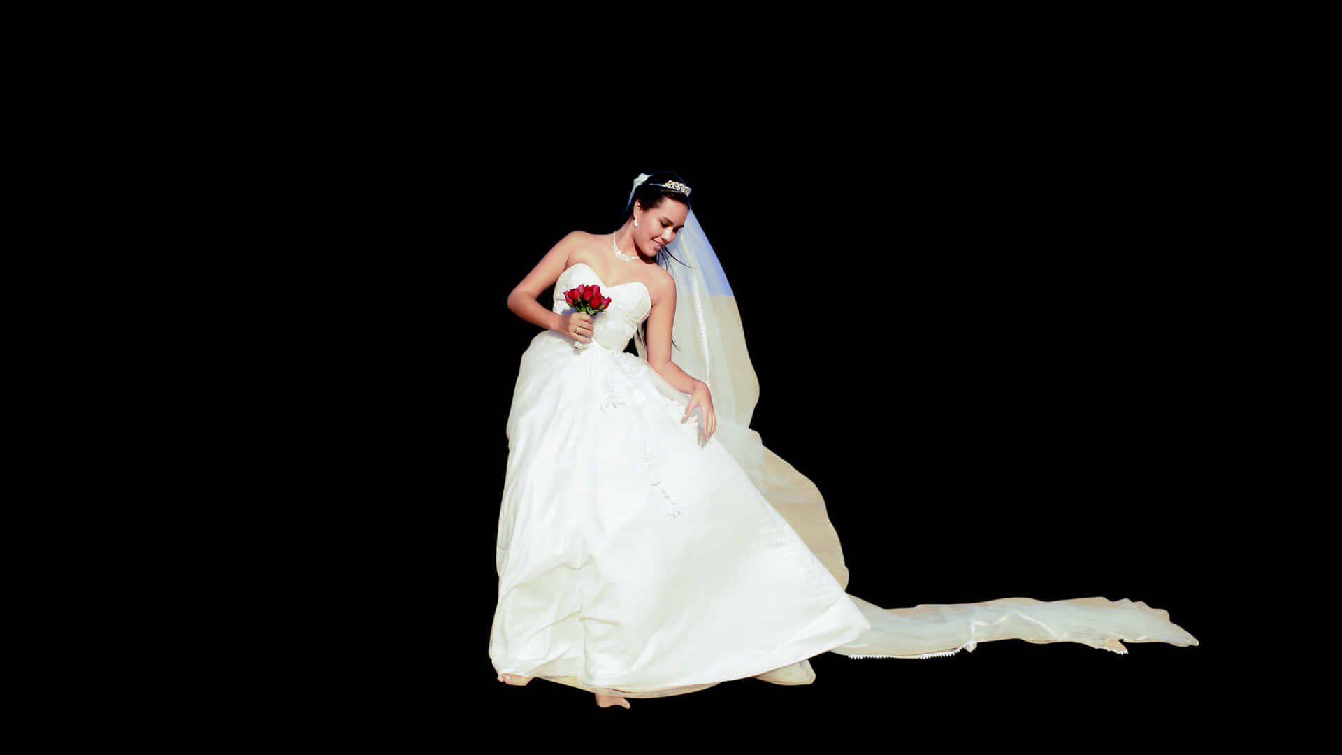 Elegant Bridein Motion PNG Image