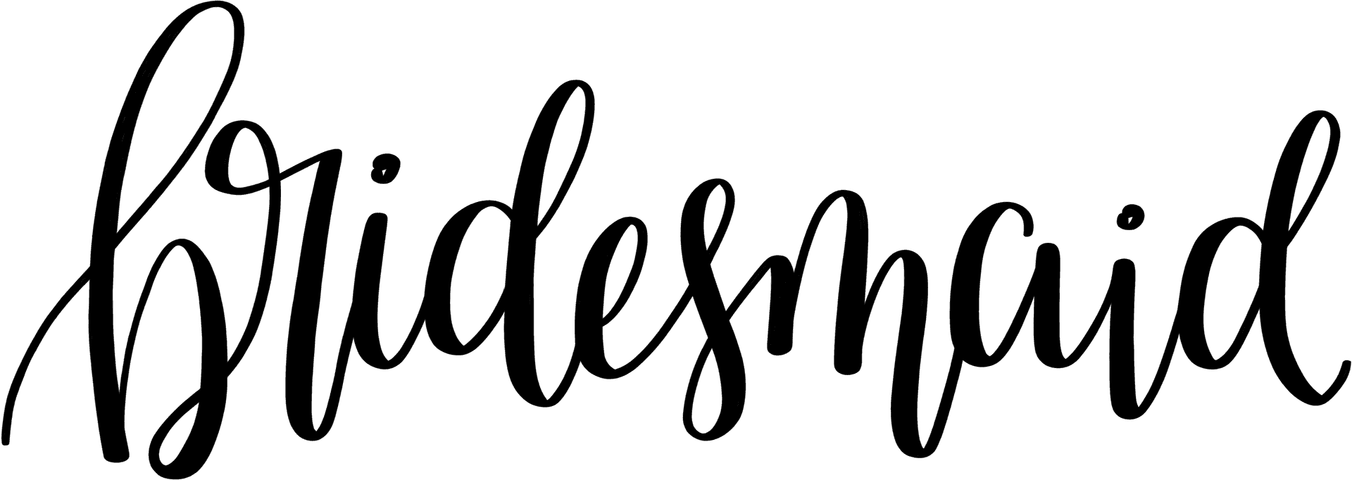 Elegant Bridesmaid Script PNG Image