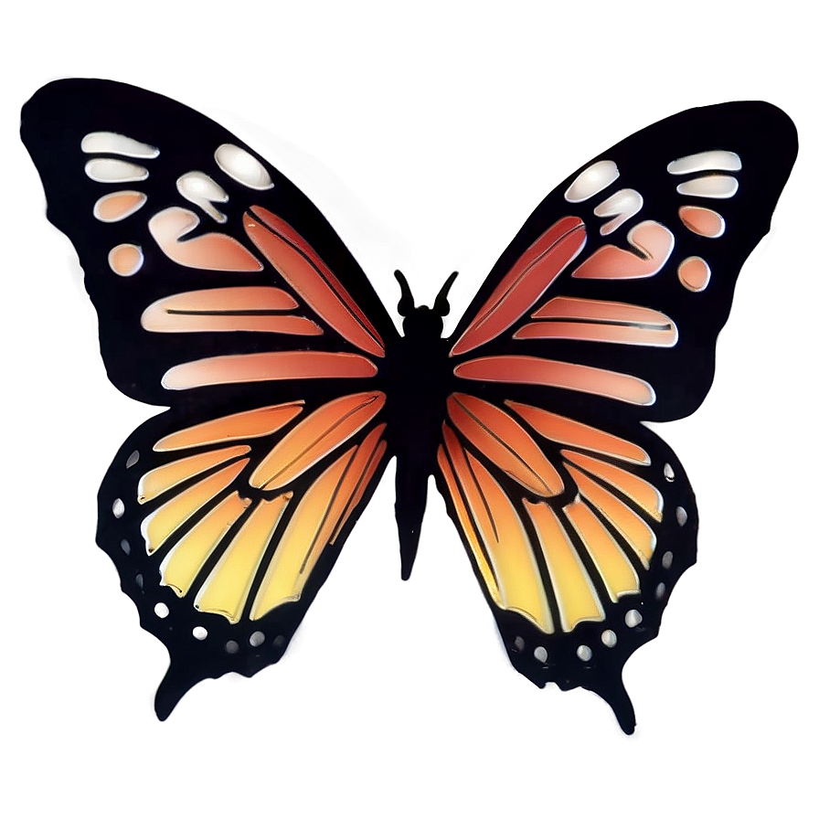 Elegant Butterfly Outline Png Swp63 PNG Image