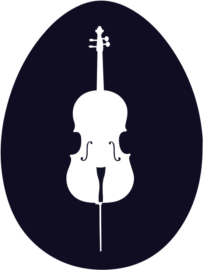 Elegant Cello Silhouette PNG Image