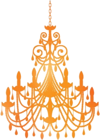 Elegant Chandelier Design PNG Image