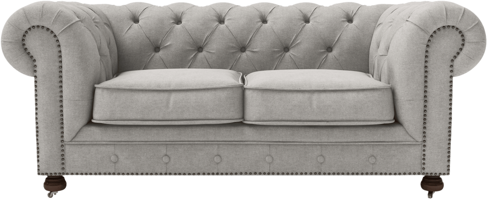 Elegant Chesterfield Sofa PNG Image