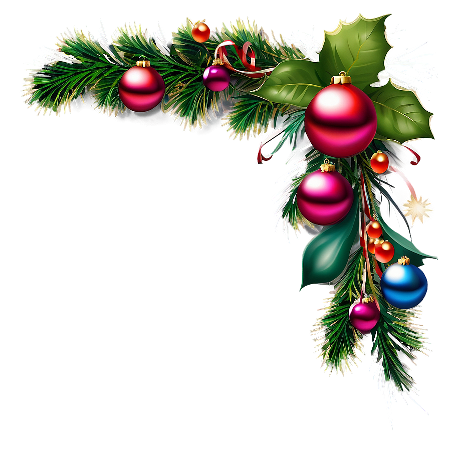 Elegant Christmas Border Png Lrt PNG Image