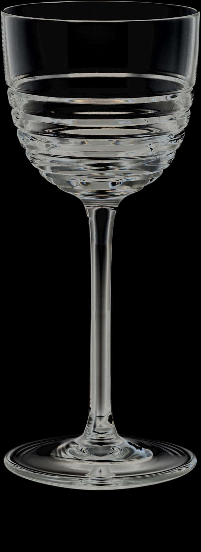 Elegant Clear Wine Glass PNG Image