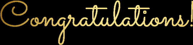 Elegant Congratulations Script PNG Image