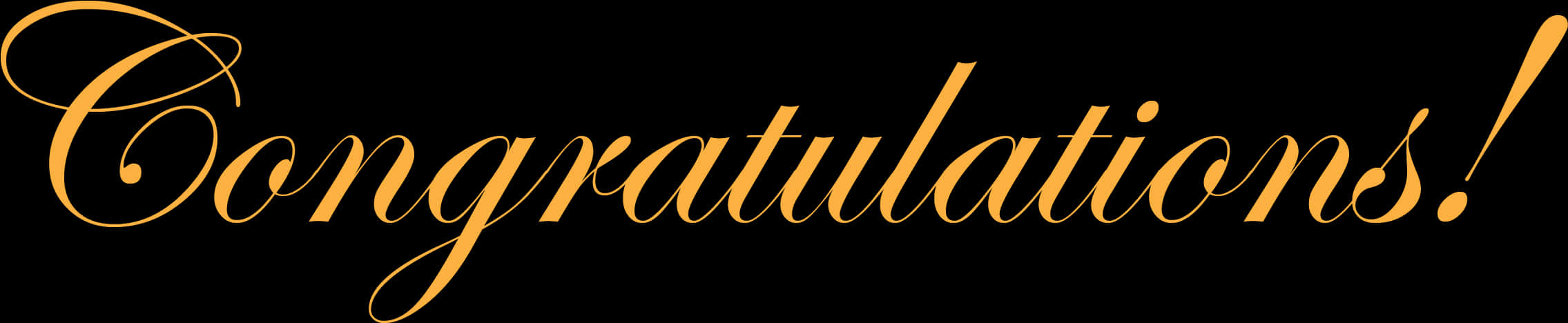 Elegant Congratulations Script PNG Image