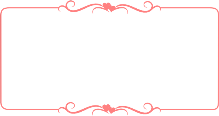 Elegant Coral Scroll Border Design PNG Image